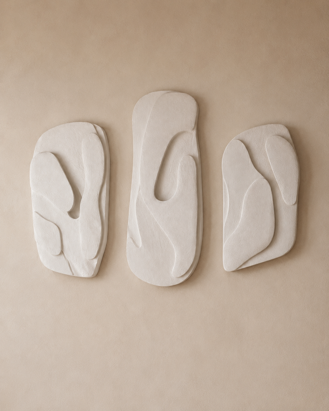 Organic Triptych Wall Panel Set of 3