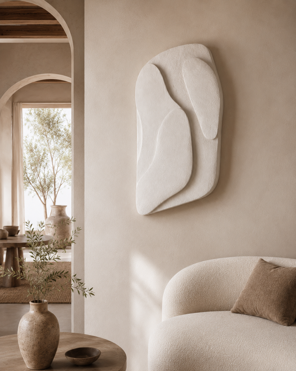 Organic Triptych Wall Panel Set of 3
