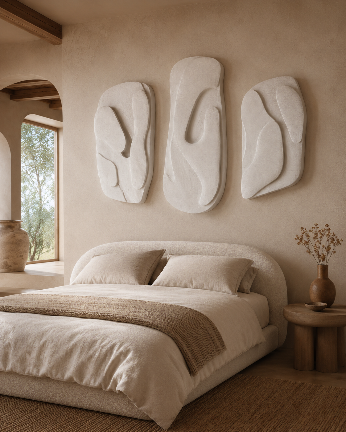 Organic Triptych Wall Panel Set of 3