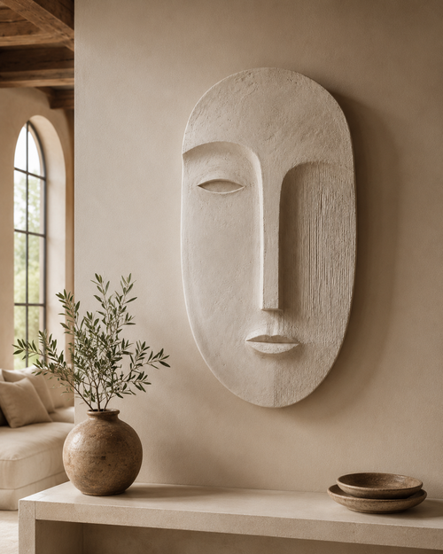 Carved Face Wall Panel