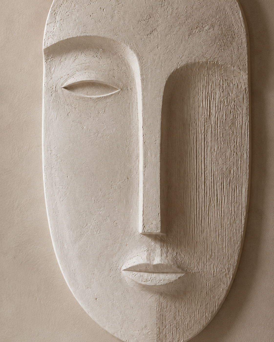 Carved Face Wall Panel