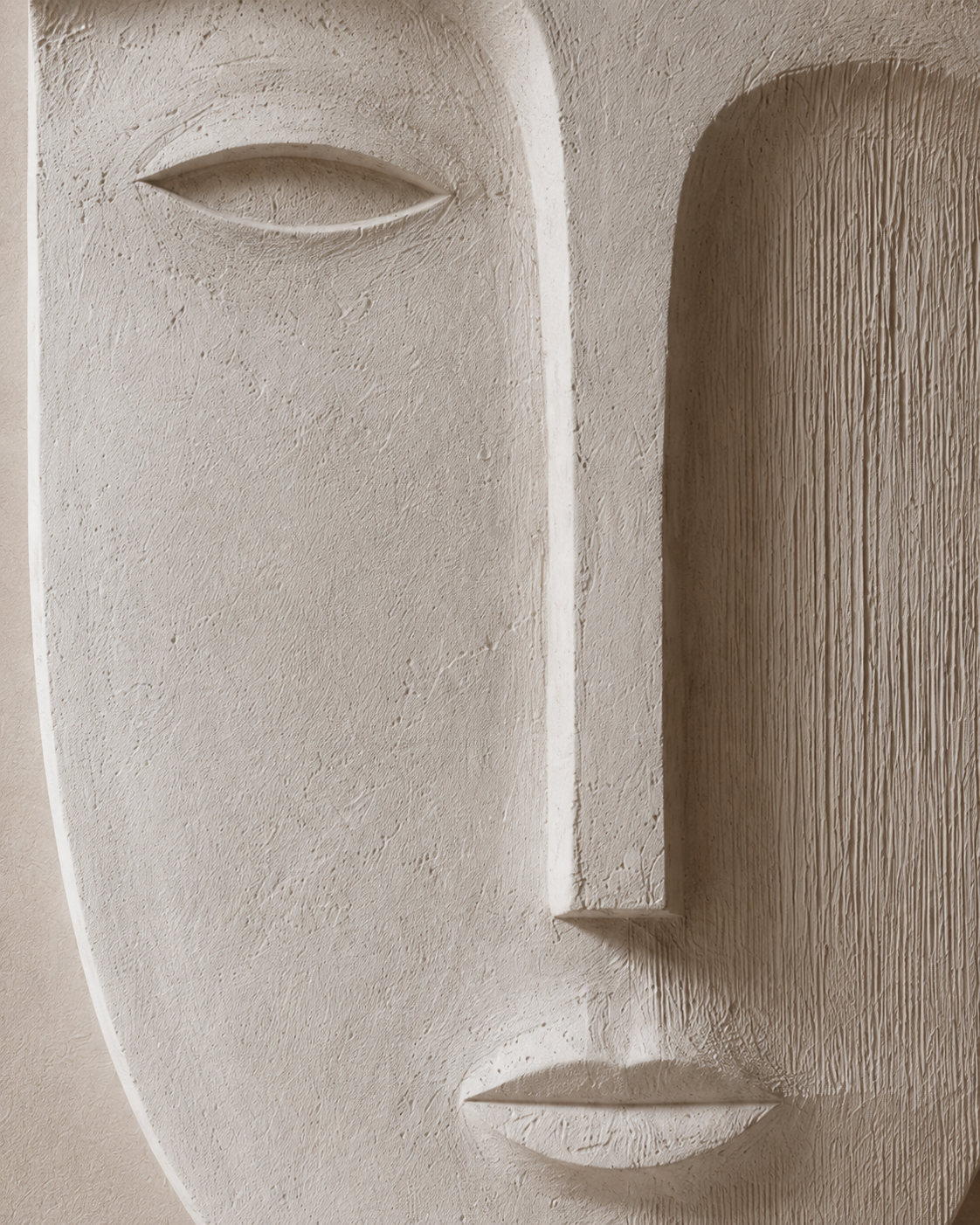 Carved Face Wall Panel