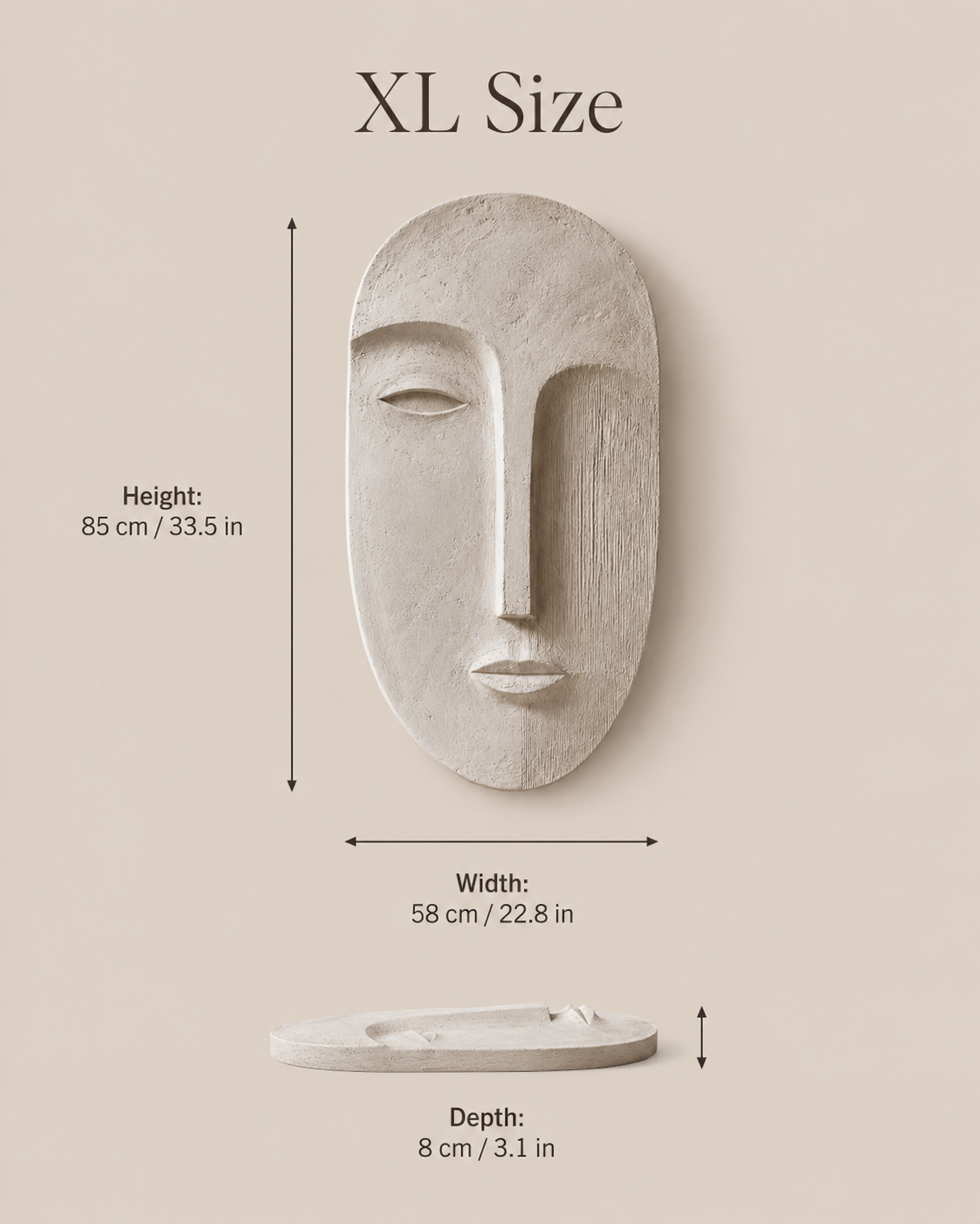 Carved Face Wall Panel