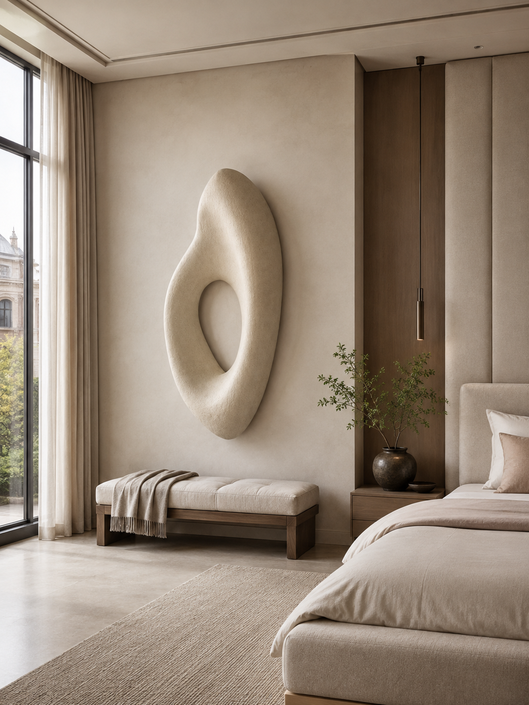 Forma Void – Large Organic Plaster Wall Sculpture