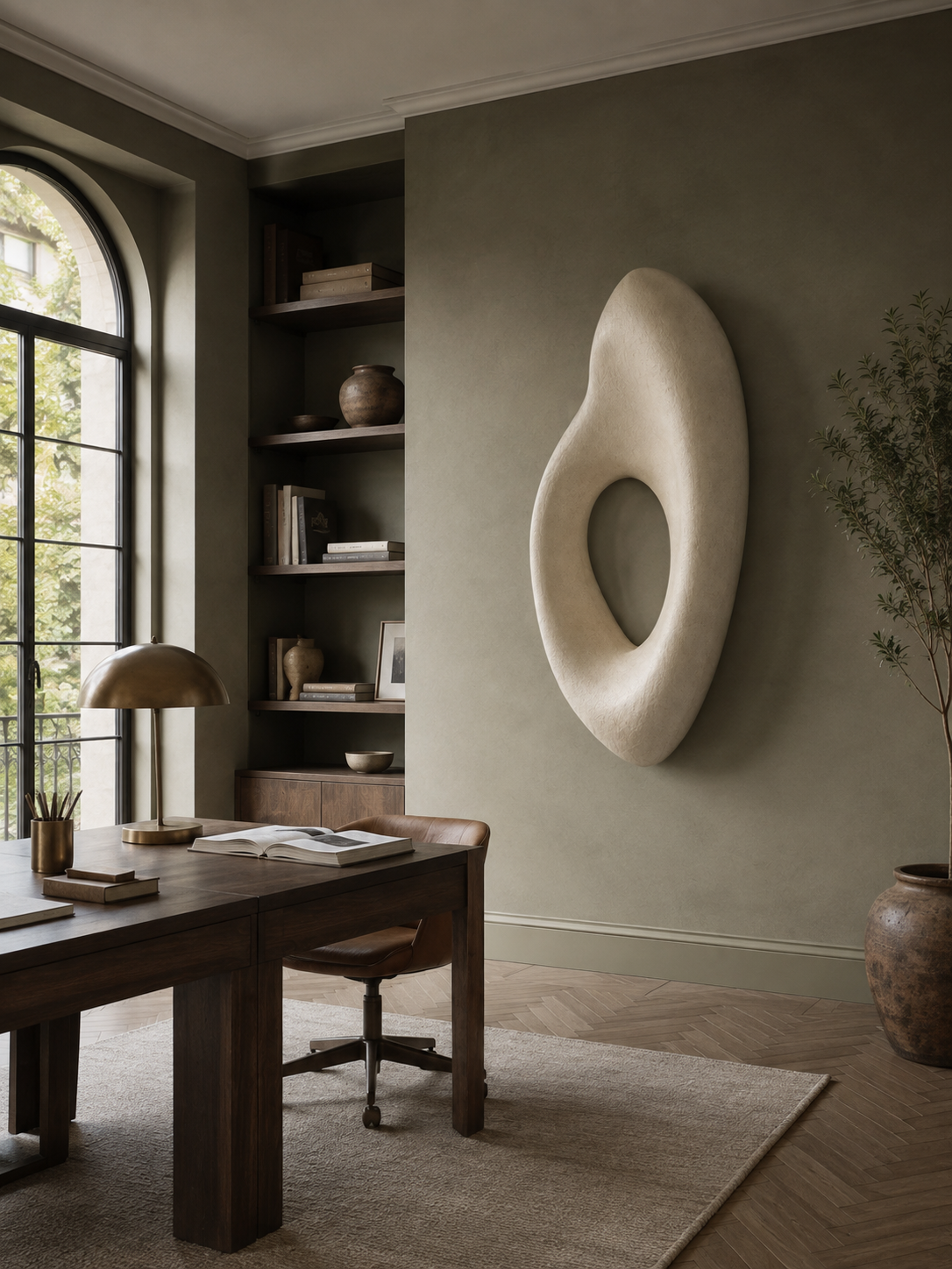 Forma Void – Large Organic Plaster Wall Sculpture