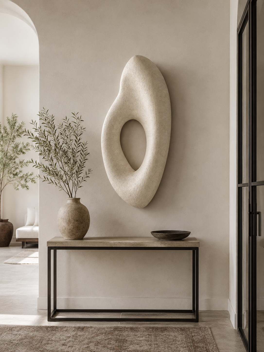 Forma Void – Large Organic Plaster Wall Sculpture