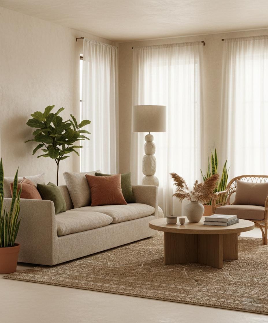 Sculptural Totem Floor Lamp – Organic Stone Look Lighting – Wabi Sabi Modern Decor