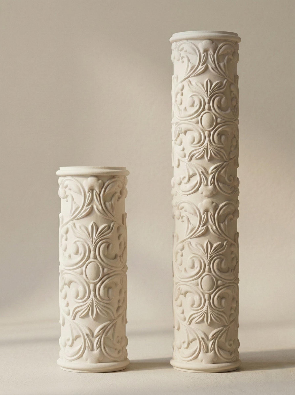 Handcrafted Sculptural Column Interior Decor – Architectural Mineral Plaster Totem – Statement Piece