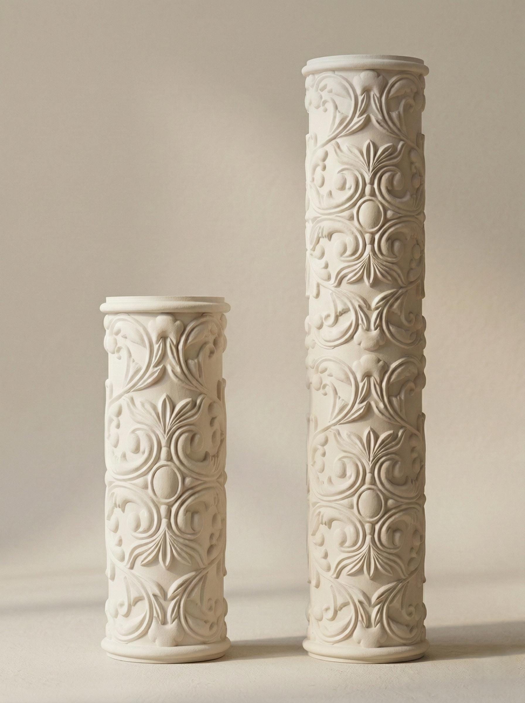 Handcrafted Sculptural Column Interior Decor – Architectural Mineral Plaster Totem – Statement Piece