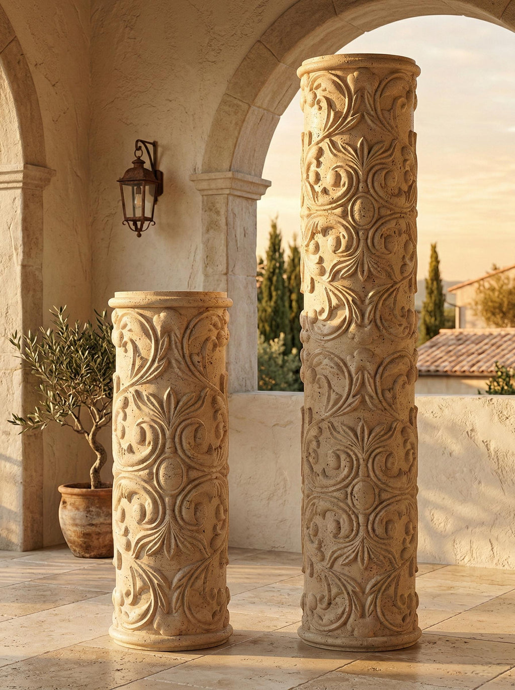 Handcrafted Sculptural Column Interior Decor – Architectural Mineral Plaster Totem – Statement Piece