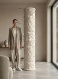 Handcrafted Sculptural Column Interior Decor – Architectural Mineral Plaster Totem – Statement Piece