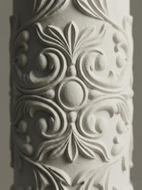 Handcrafted Sculptural Column Interior Decor – Architectural Mineral Plaster Totem – Statement Piece