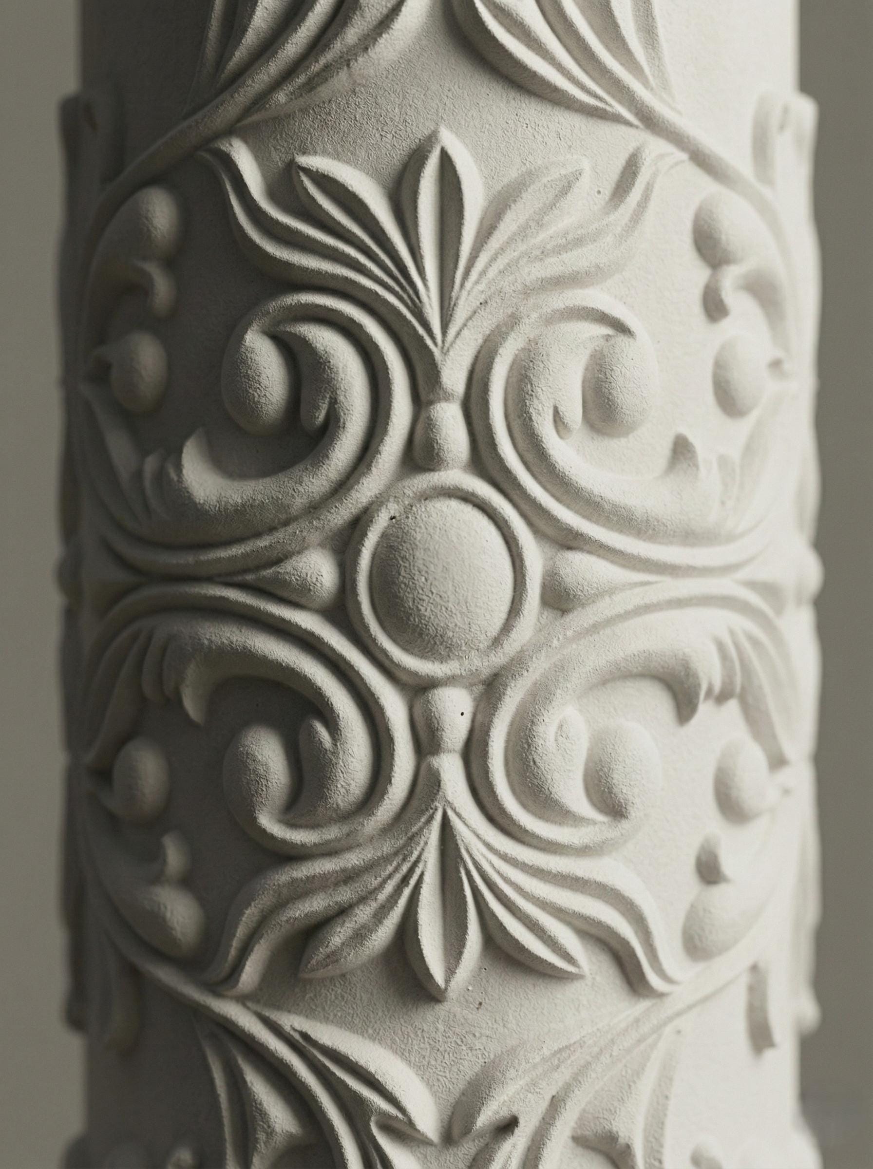 Handcrafted Sculptural Column Interior Decor – Architectural Mineral Plaster Totem – Statement Piece