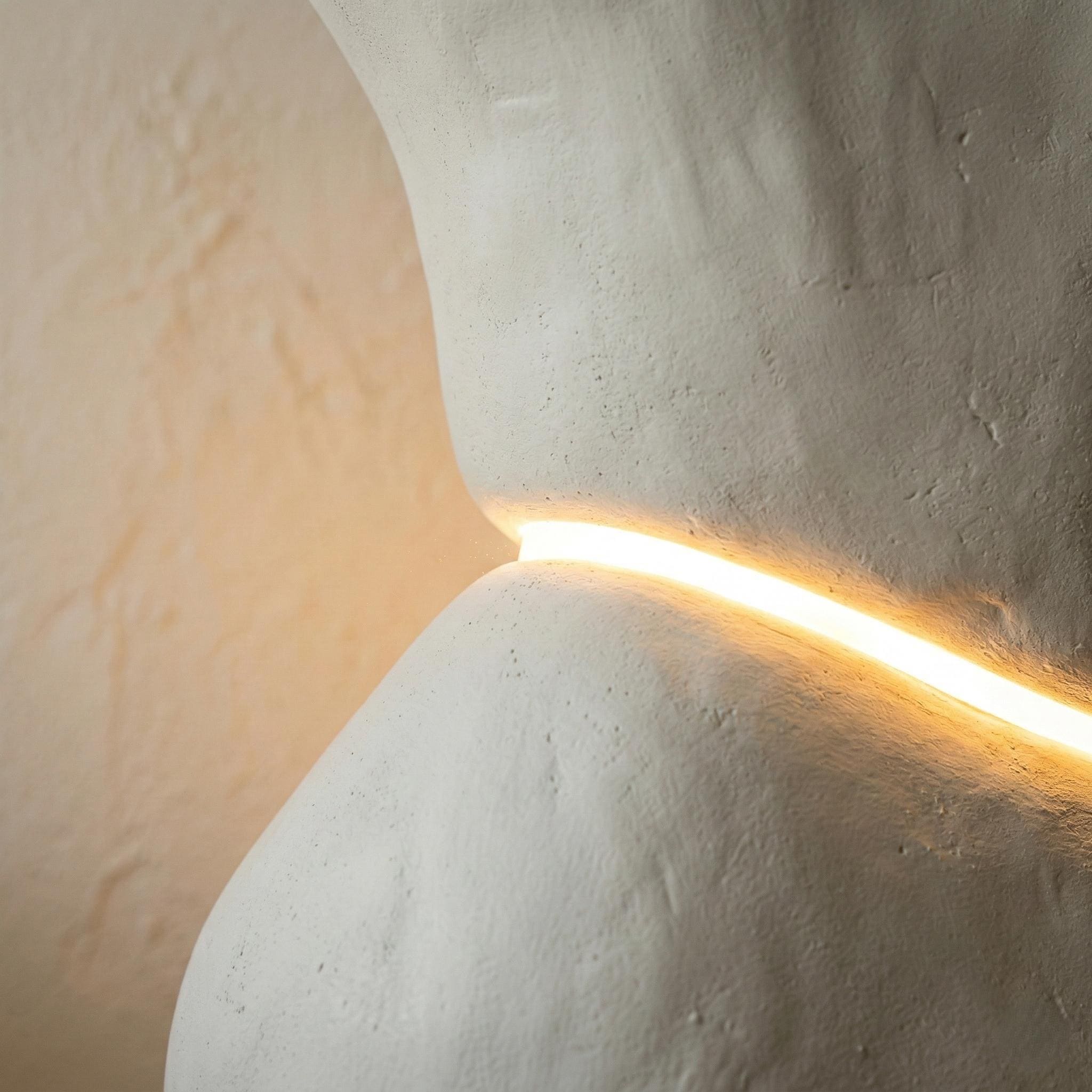 Sculptural Plaster Floor Lamp, Organic Totem Light, Handmade Minimalist Lamp, Concrete Style Home Decor