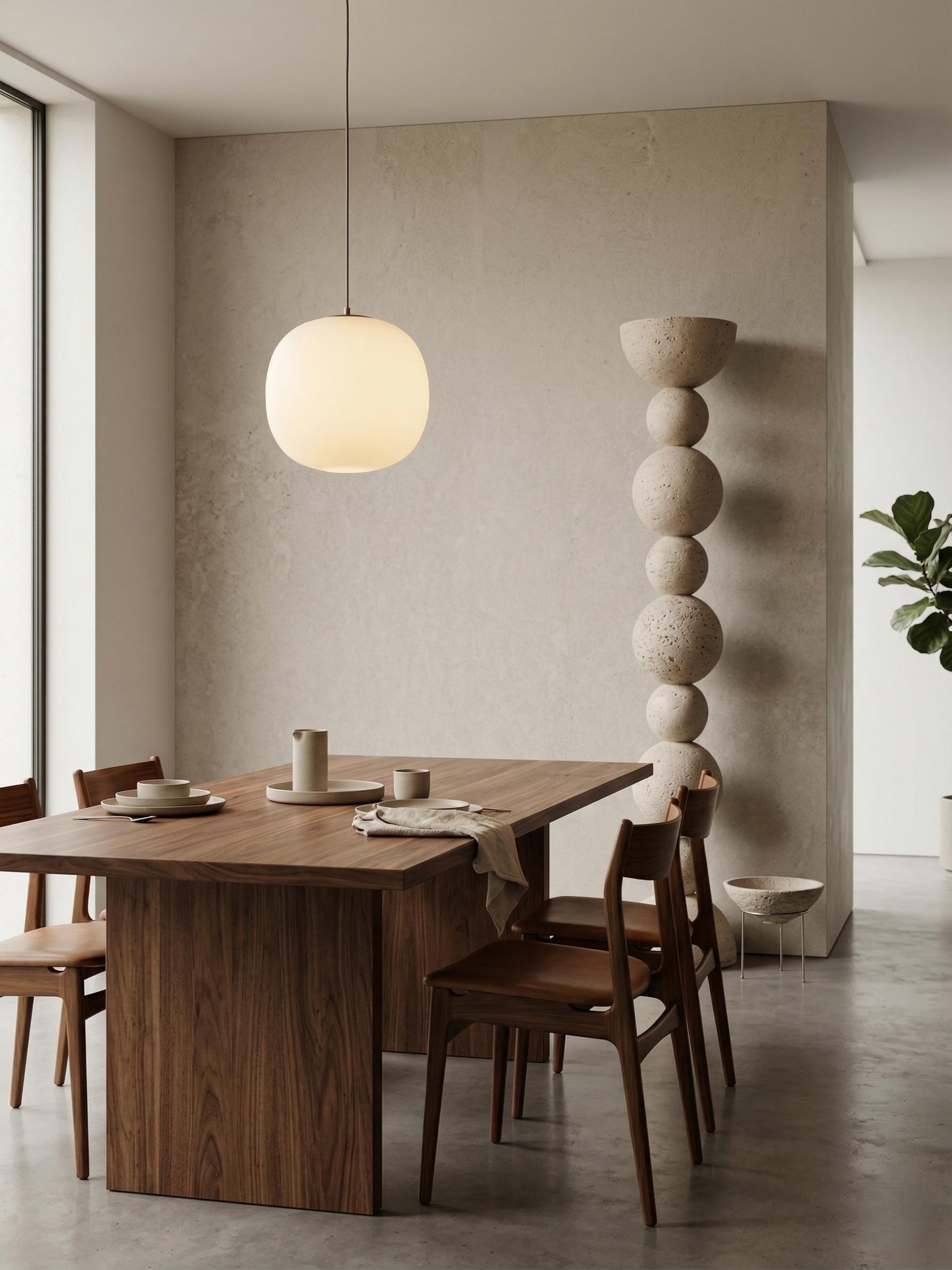Minimalist Stone Totem – Textured Sculpture Floor Decor – Handmade Sculptural Column – Modern Organic Home Accent