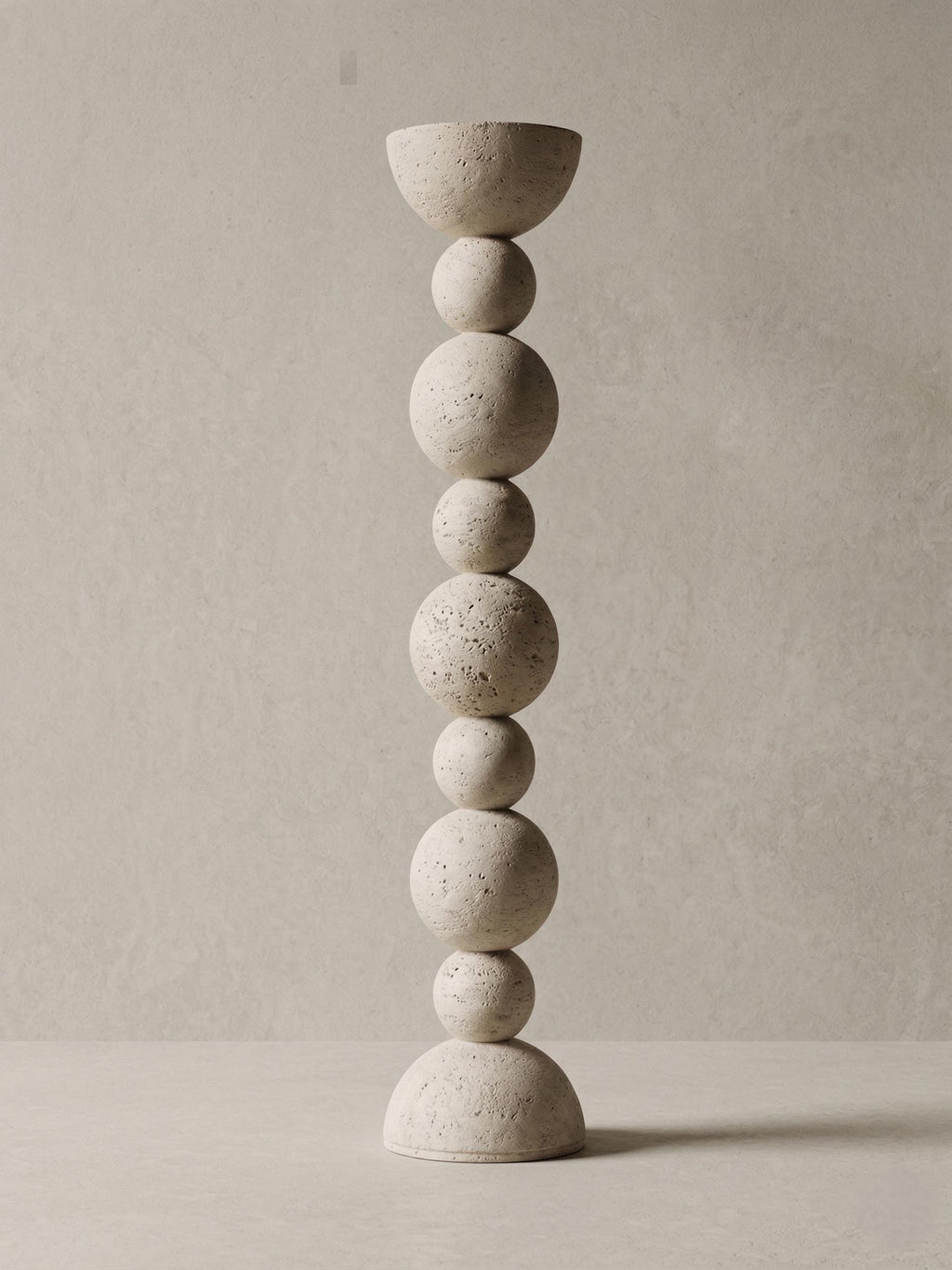 Minimalist Stone Totem – Textured Sculpture Floor Decor – Handmade Sculptural Column – Modern Organic Home Accent