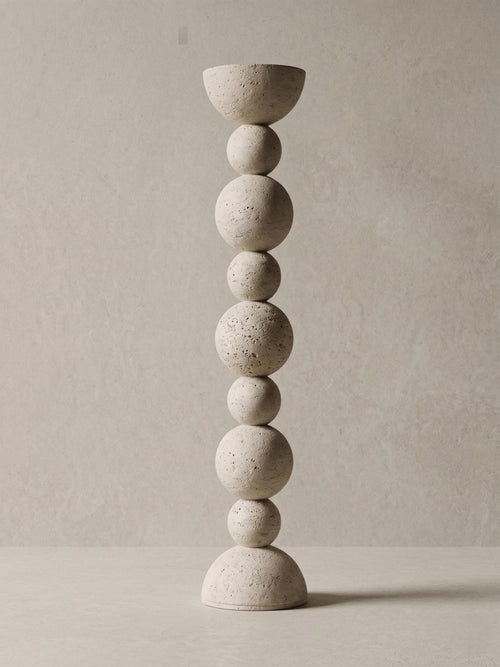 Minimalist Stone Totem – Textured Sculpture Floor Decor – Handmade Sculptural Column – Modern Organic Home Accent