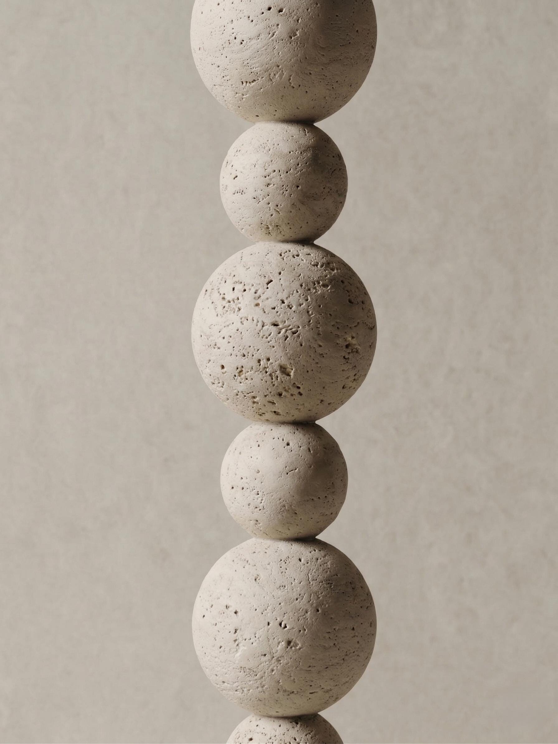 Minimalist Stone Totem – Textured Sculpture Floor Decor – Handmade Sculptural Column – Modern Organic Home Accent