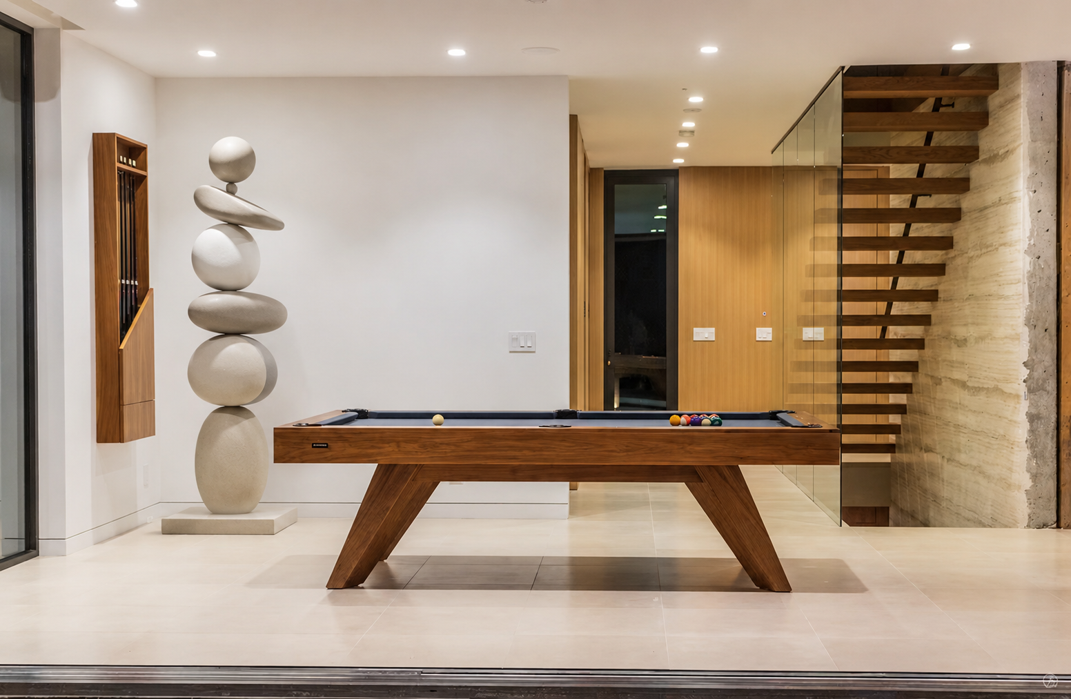 Handmade organic totem sculpture, interior placement